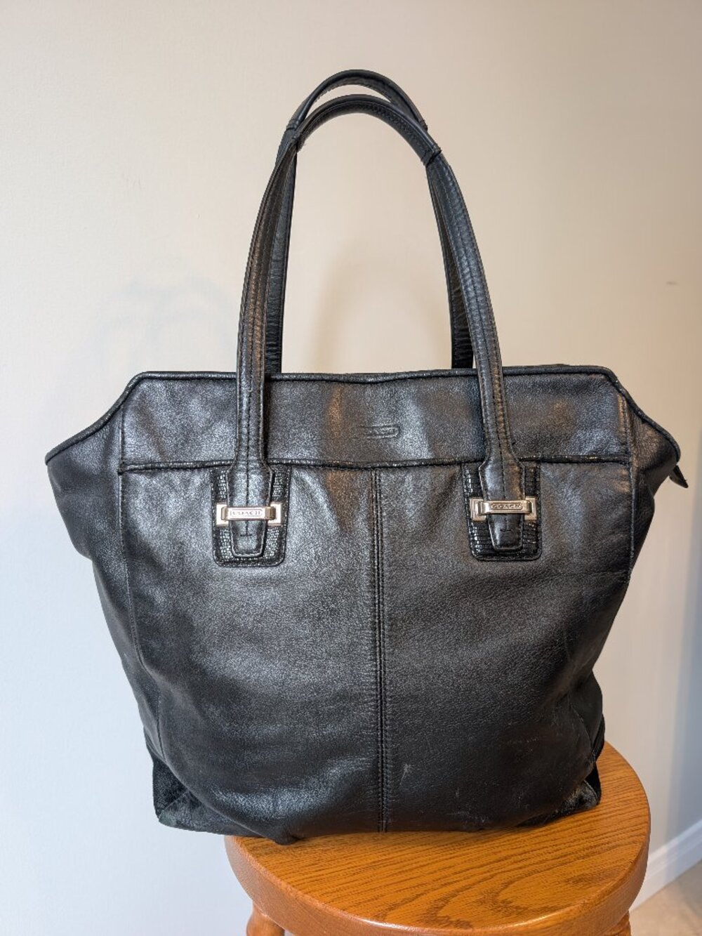 Coach F25941 Taylor Leather North/South Tote Bag